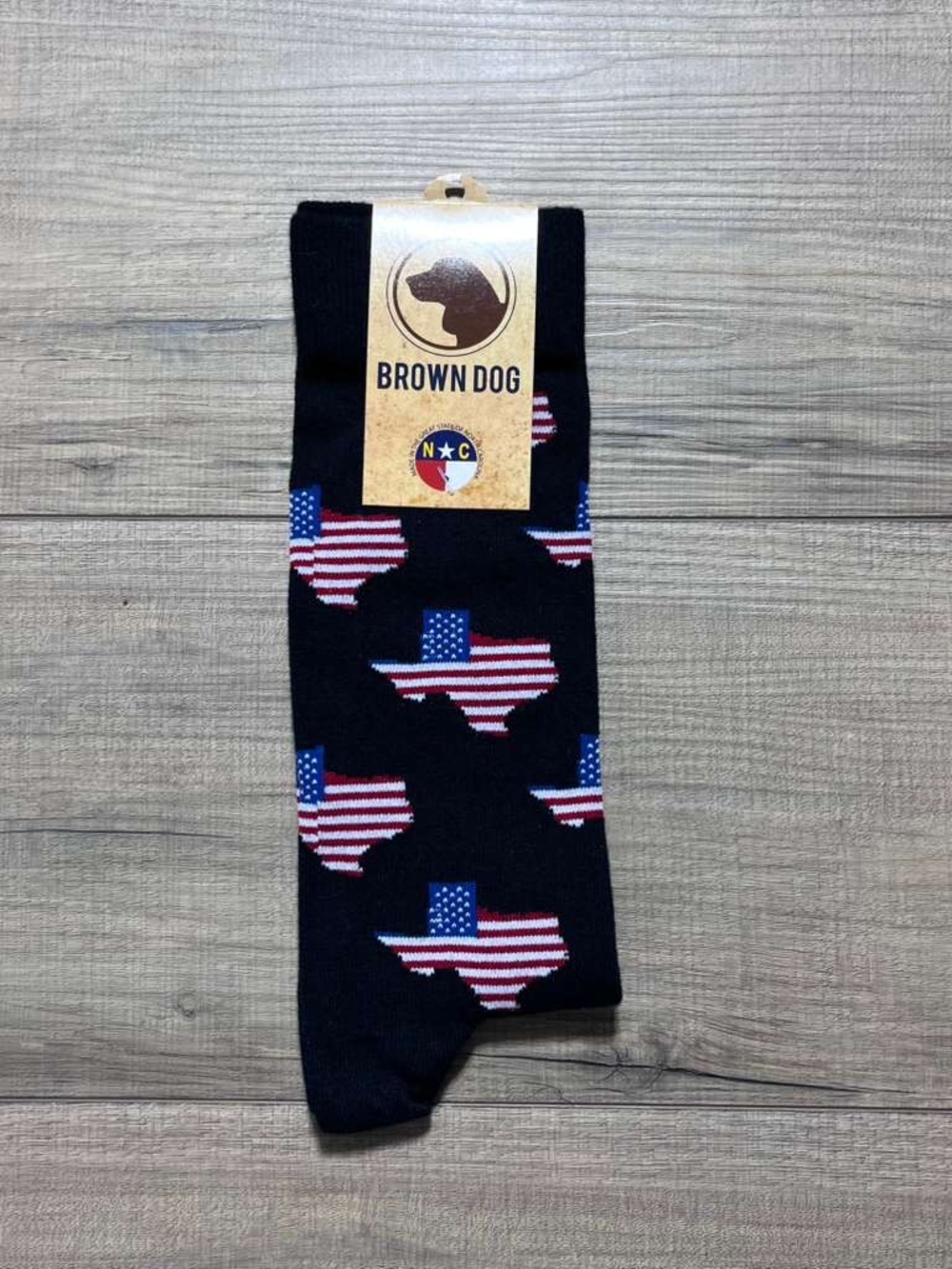 Brown‎ Dog Hosiery Men's Texas USA Printed Socks Dark Navy Blue
